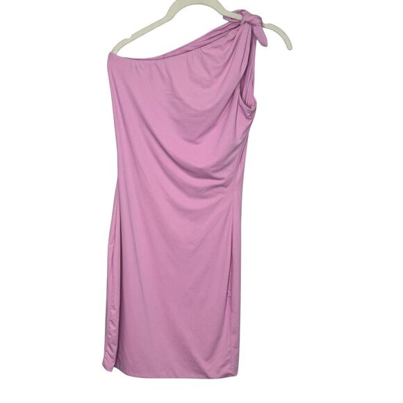 Meshki Dress Womens Small Pink One Shoulder Ruched Mini Asymmetrical Party - Picture 1 of 7